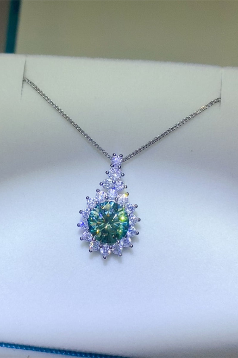 Moissanite Silver Pendant Necklace