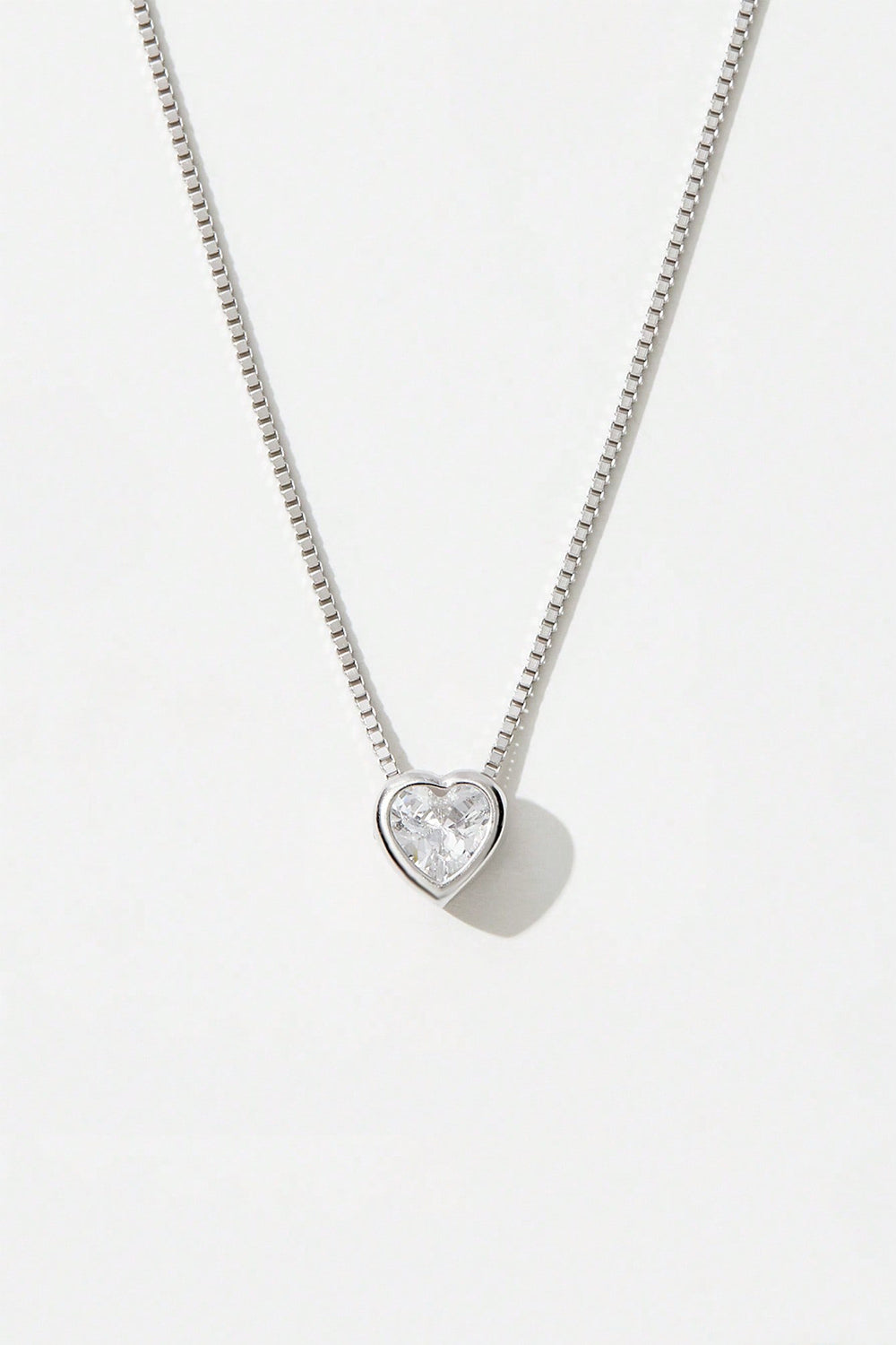 Silver Heart Pendant Necklace