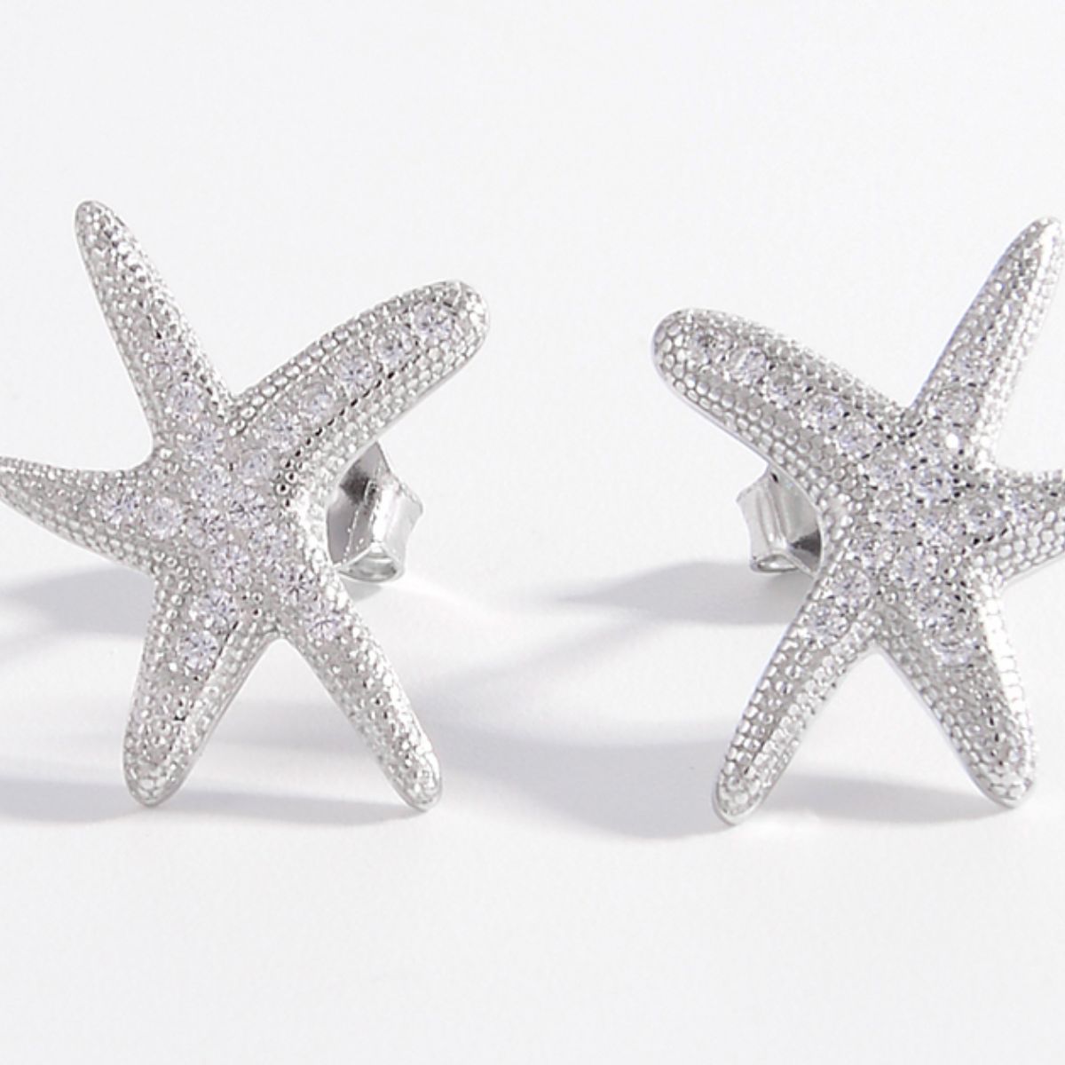 Silver Starfish Earrings