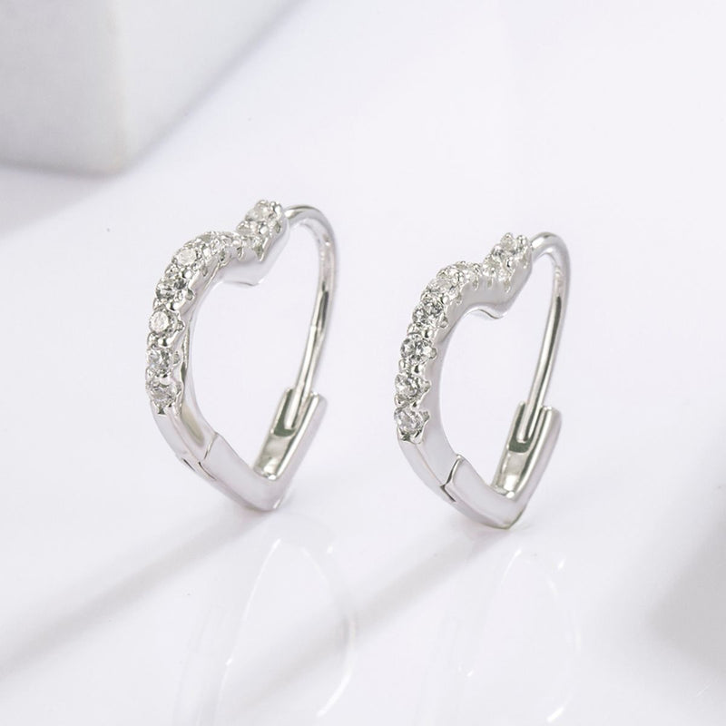 Zircon Heart Shape Earrings