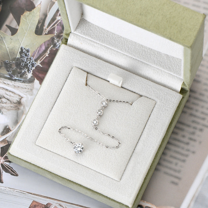 Moissanite Silver Necklace