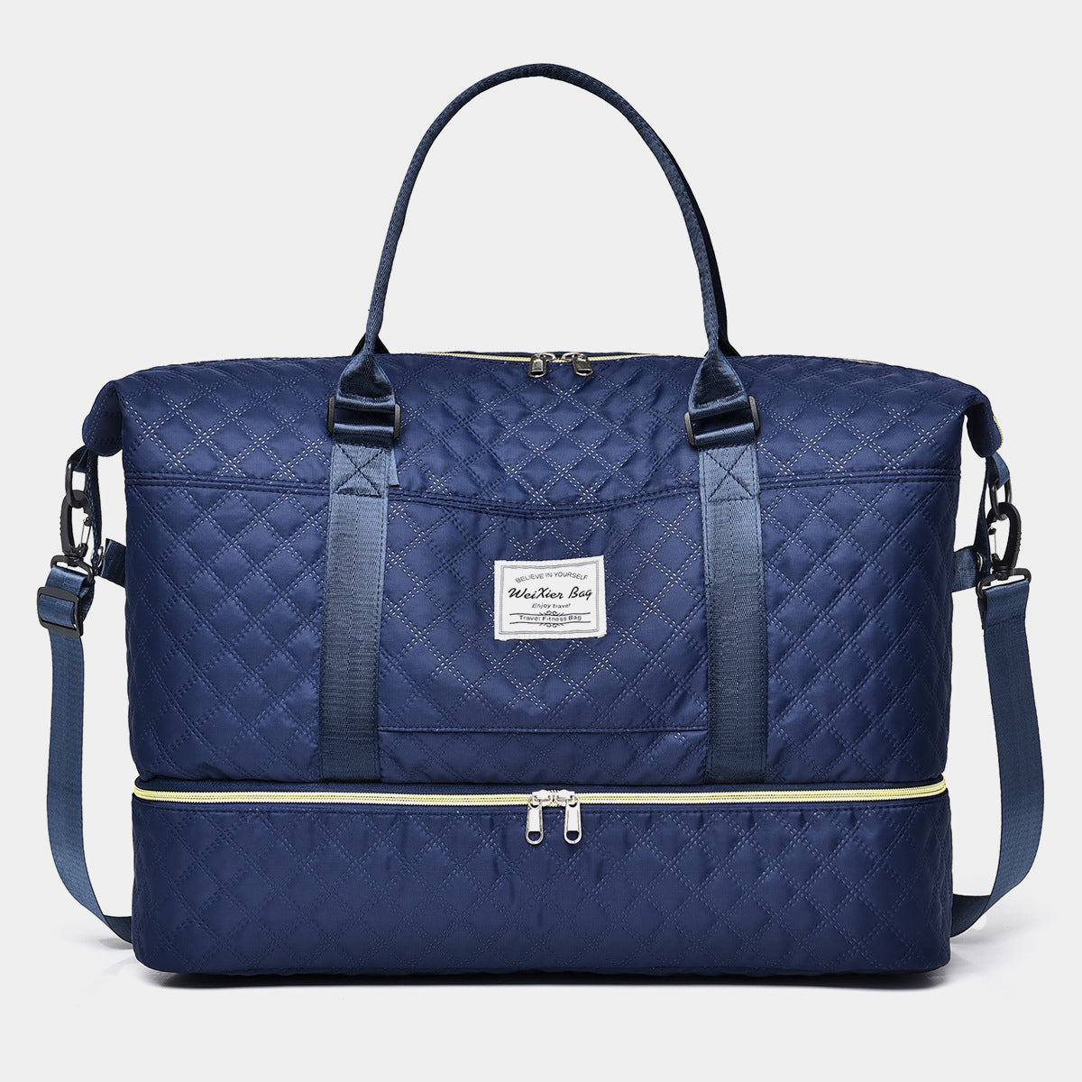 Diamond Grid Oxford Cloth Oversize Travel Bag