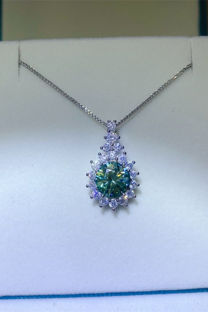 Moissanite Silver Pendant Necklace