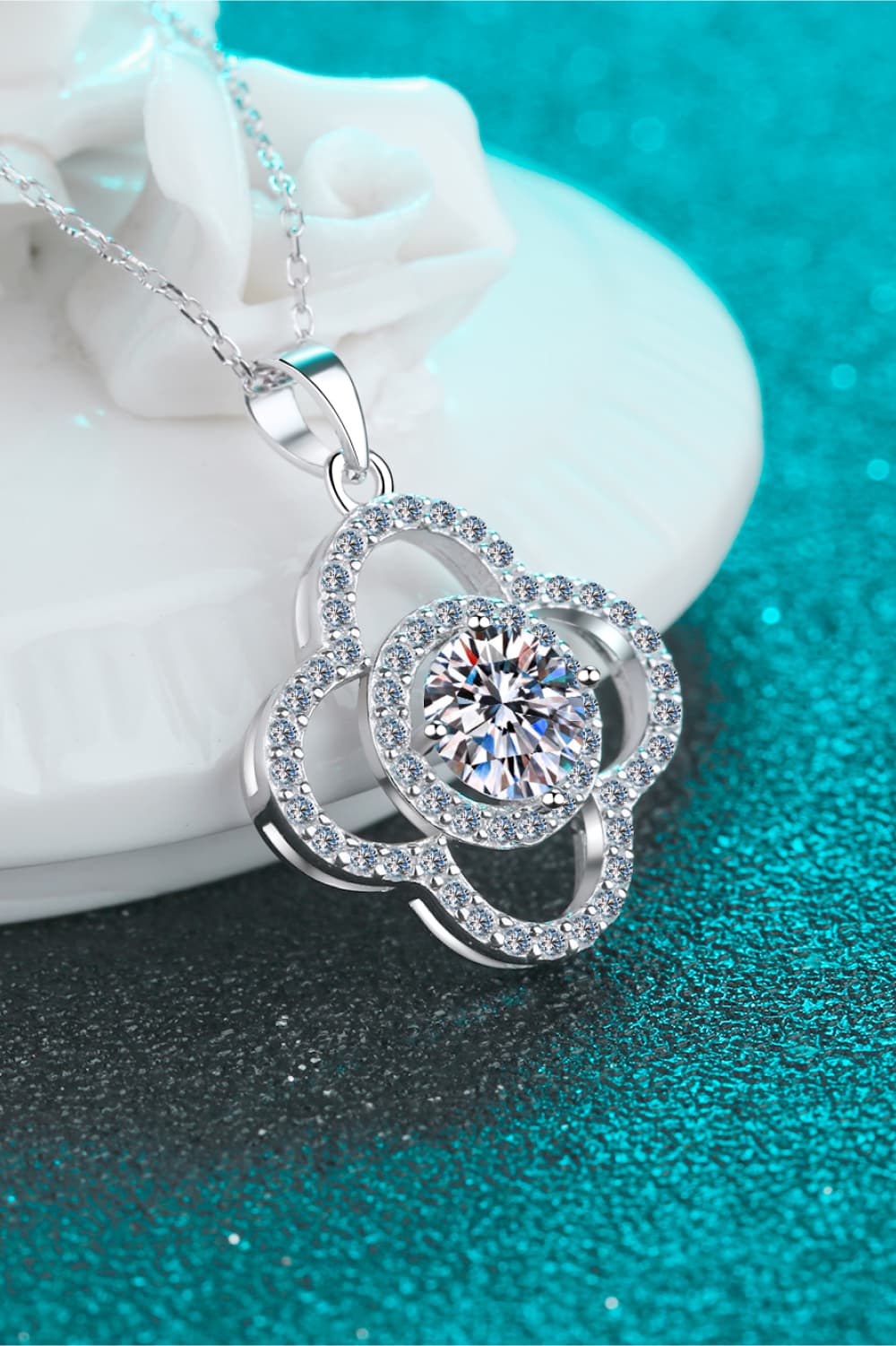 Moissanite Silver Necklace