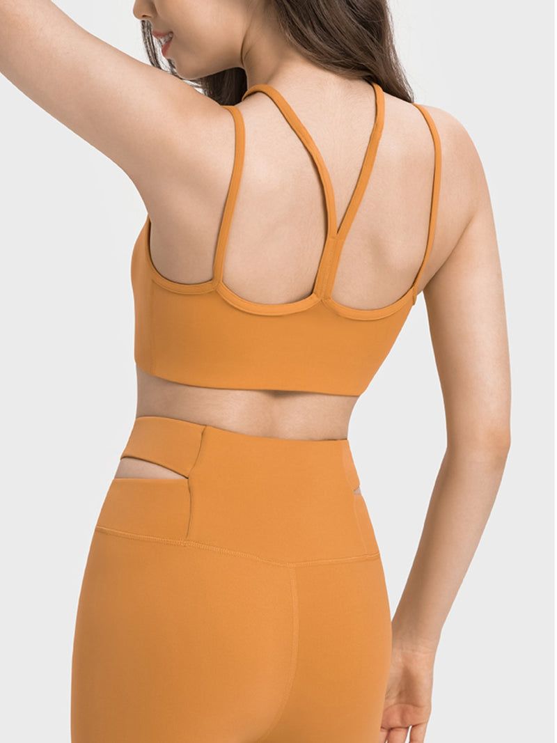 Double-Strap Cropped Sports Cami