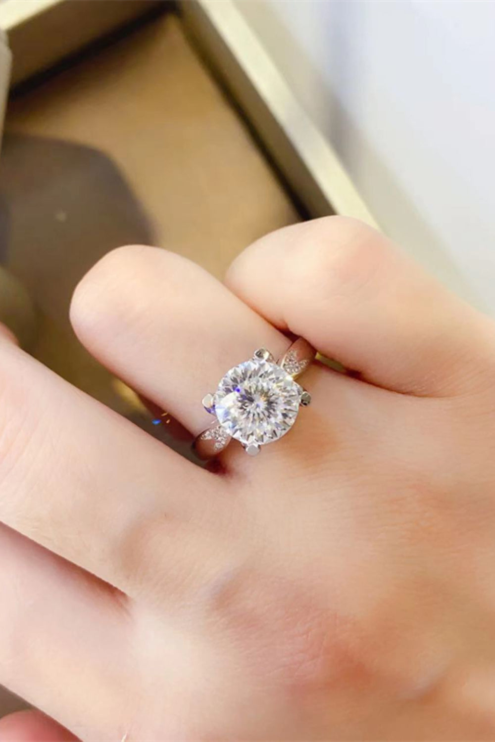 Moissanite Silver Ring