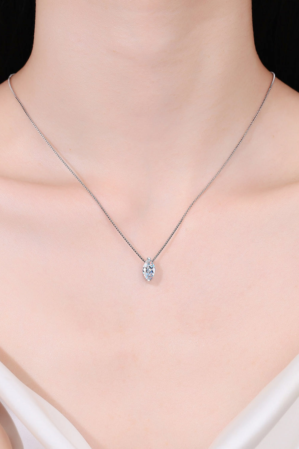 Moissanite Silver Necklace