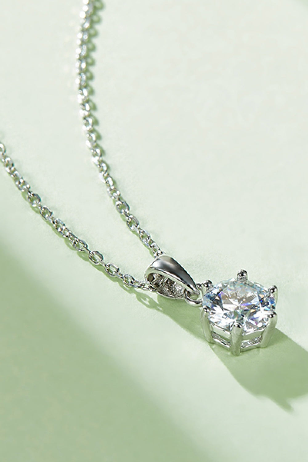 Moissanite Silver Necklace