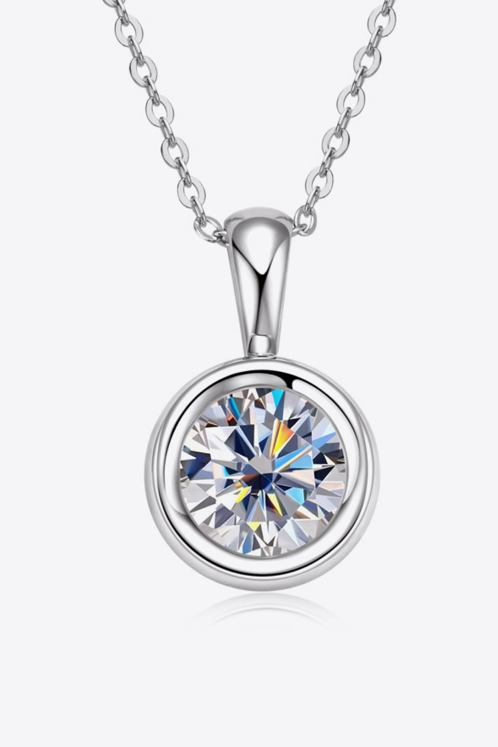 Moissanite Silver Necklace