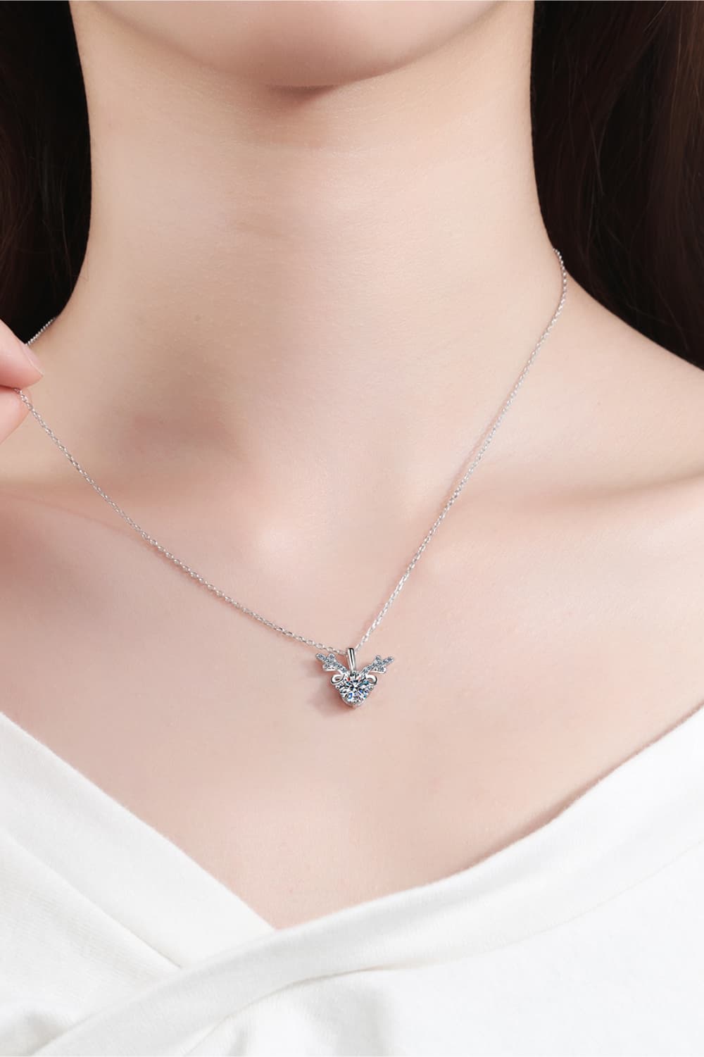 Moissanite Silver Necklace