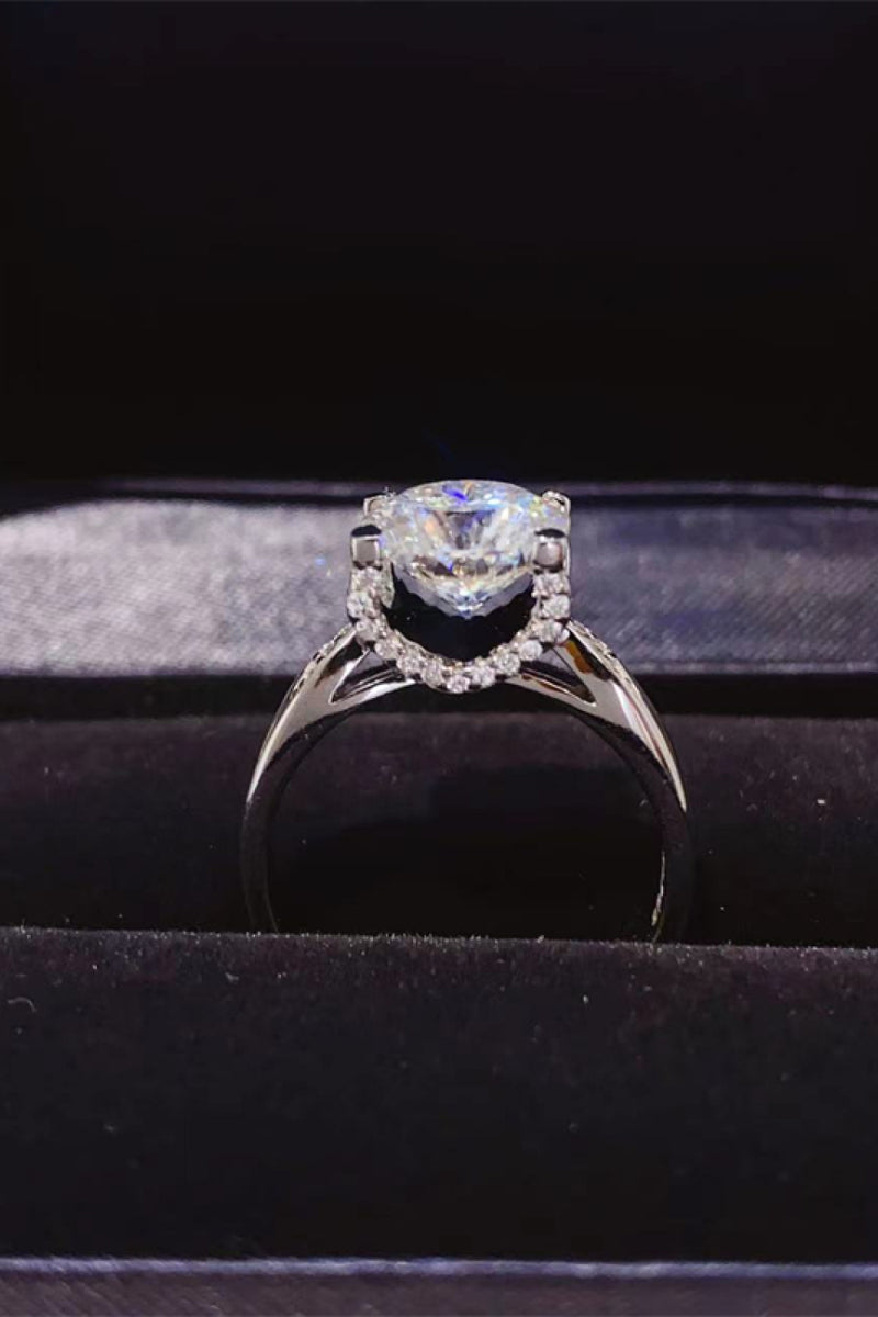 Moissanite Silver Ring