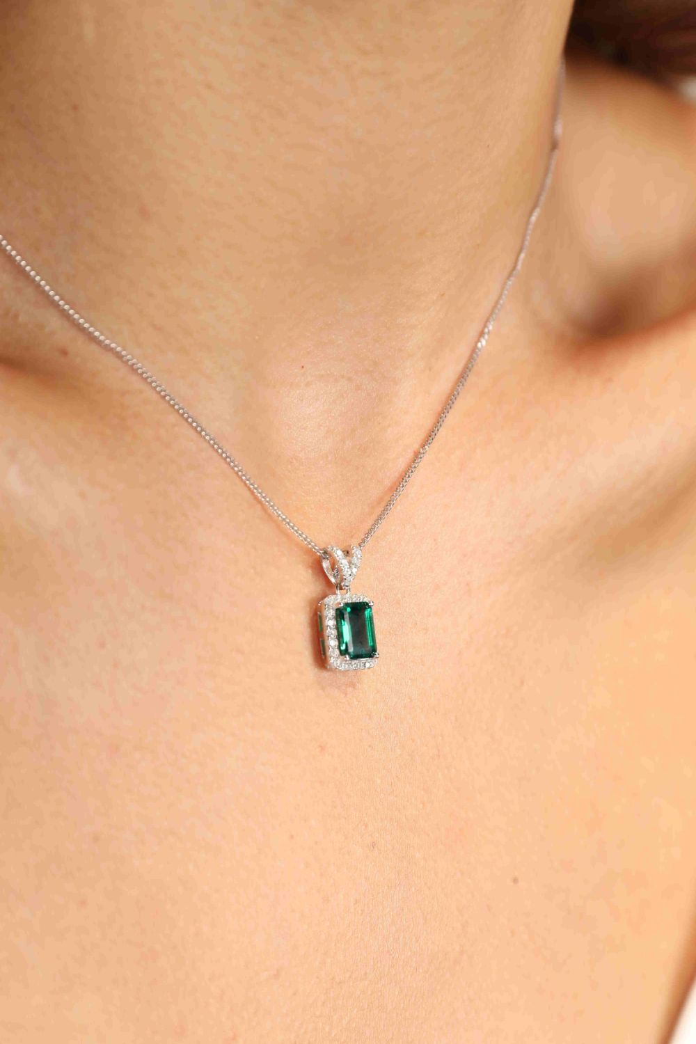 Emerald Pendant Necklace