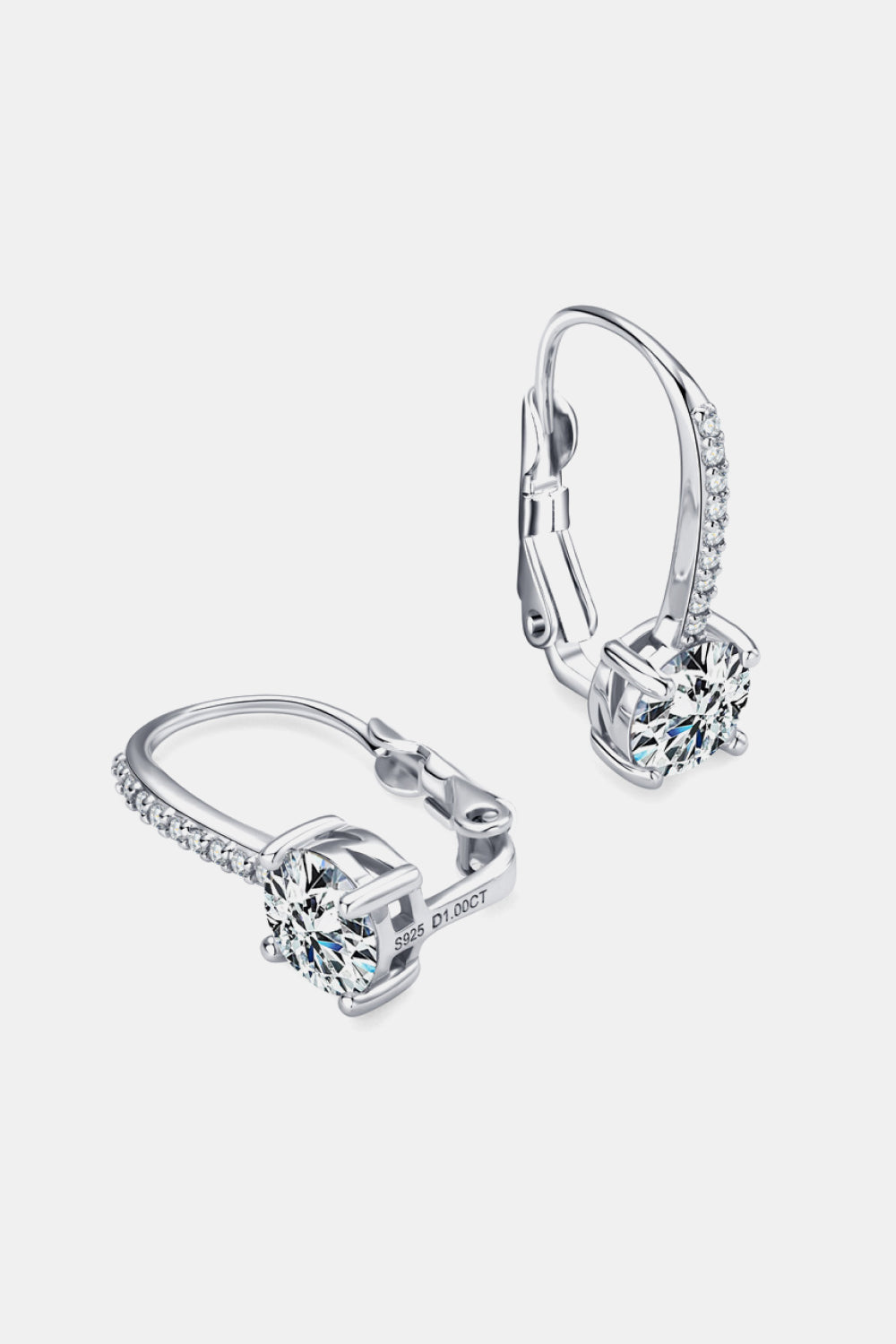 Moissanite Sterling Silver Earrings