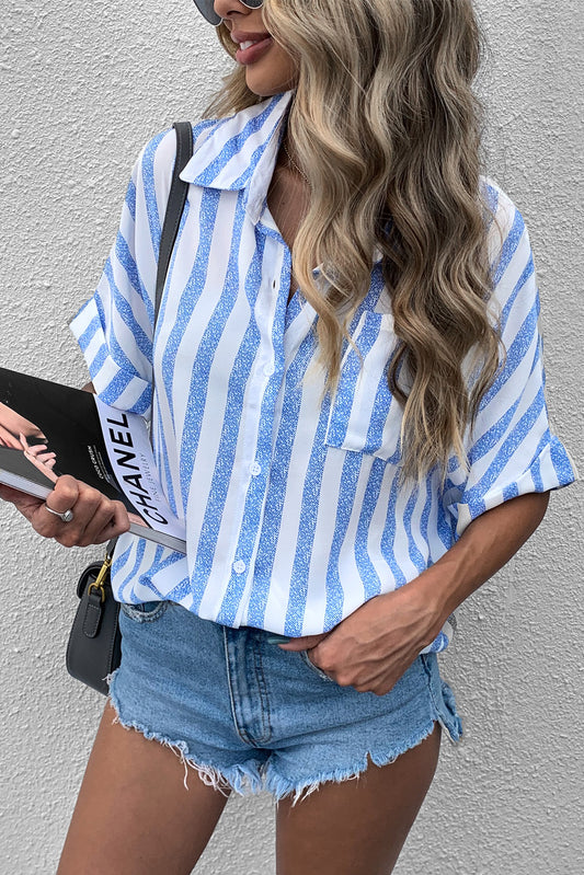 Striped Half Sleeve Shirt