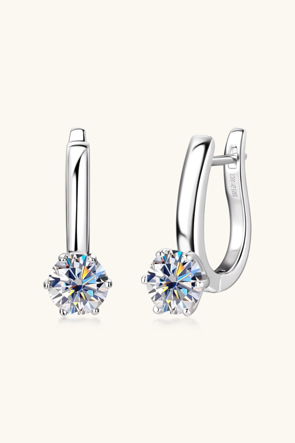 Moissanite Silver Earrings