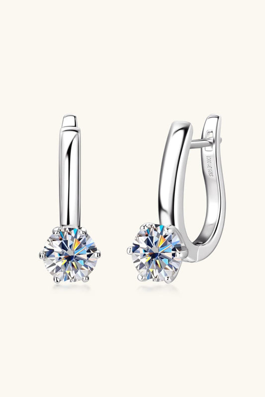 Moissanite Silver Earrings