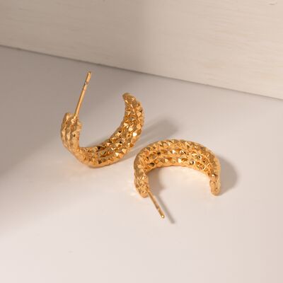 Gold-Plated C-Hoop Earrings