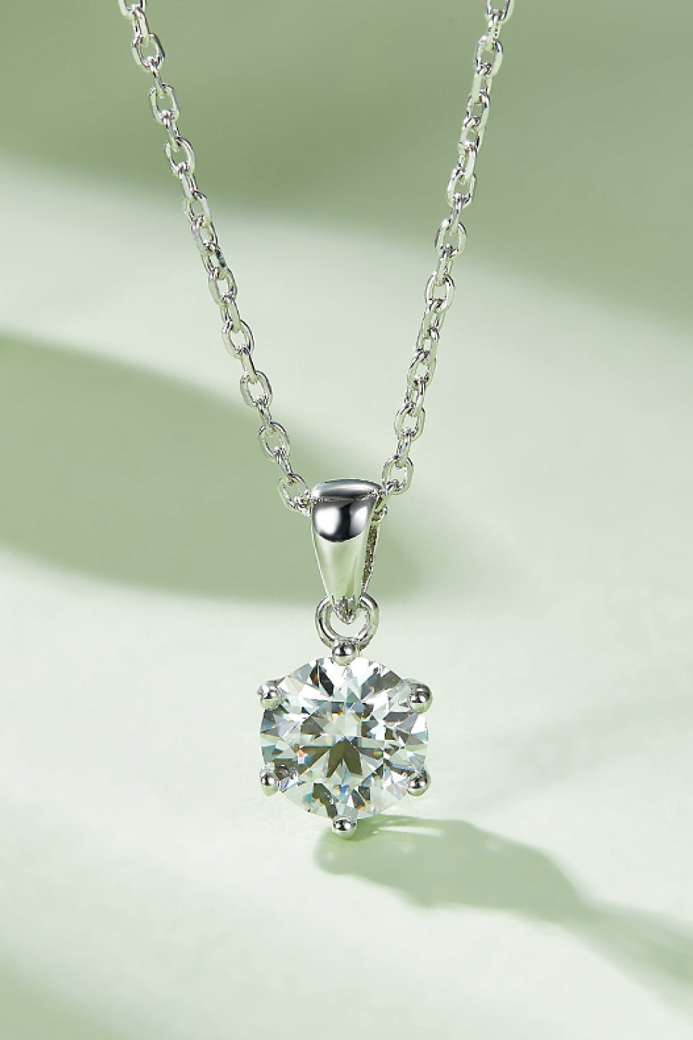 Moissanite Silver Necklace