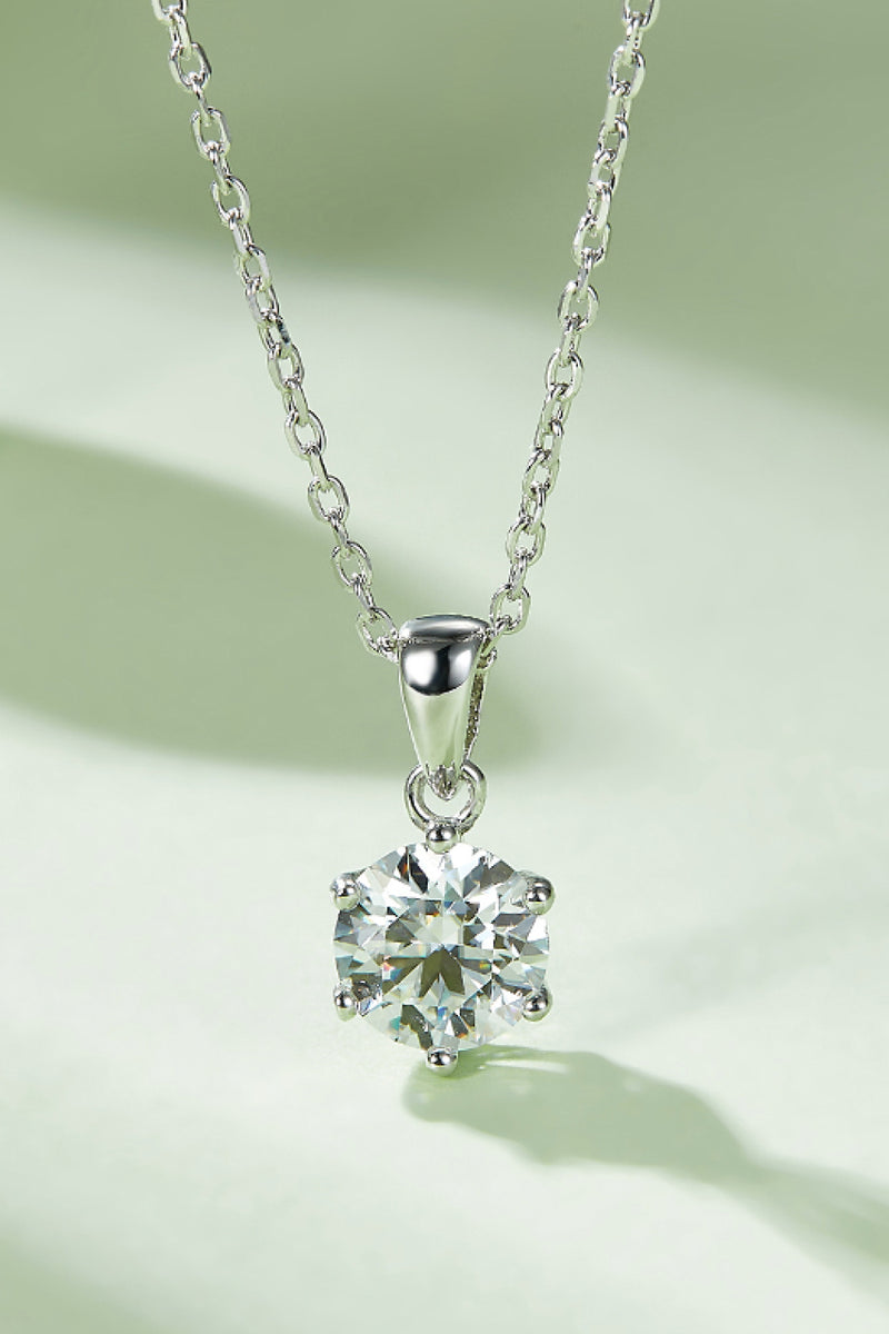 Moissanite Silver Necklace