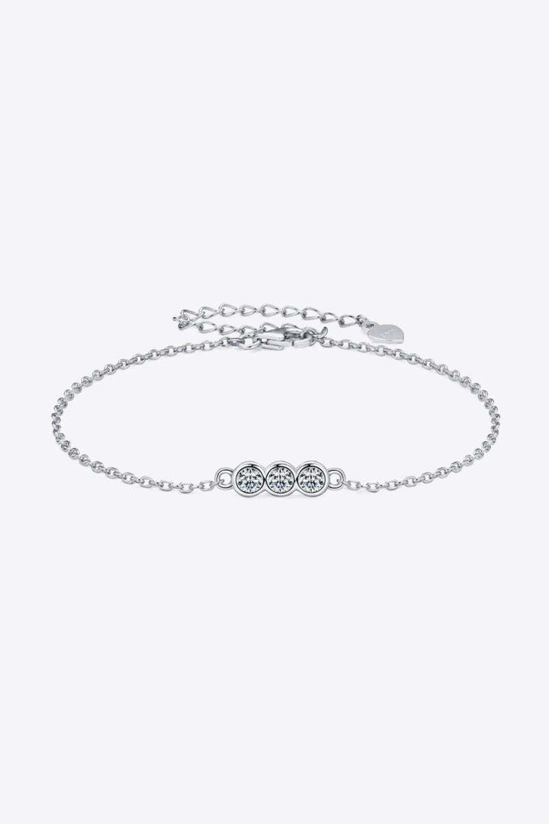 Adored Moissanite 925 Sterling Silver Bracelet