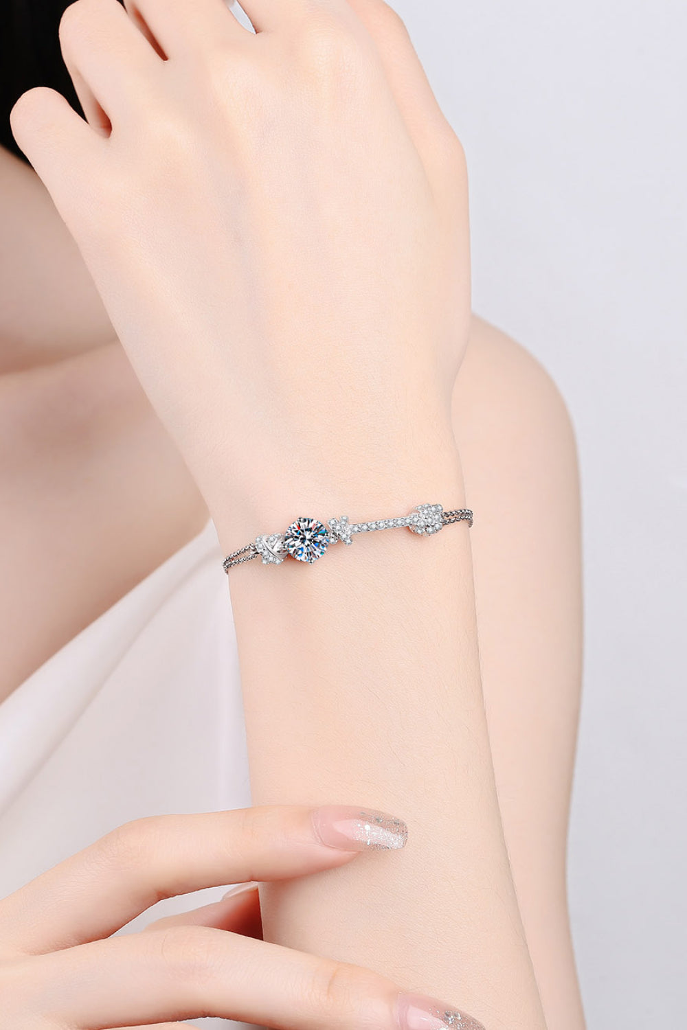 Moissanite Silver Bracelet