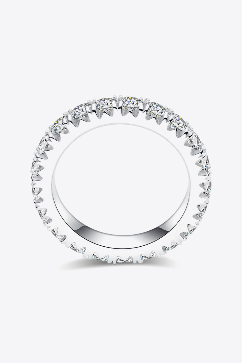 Moissanite Silver Eternity Ring