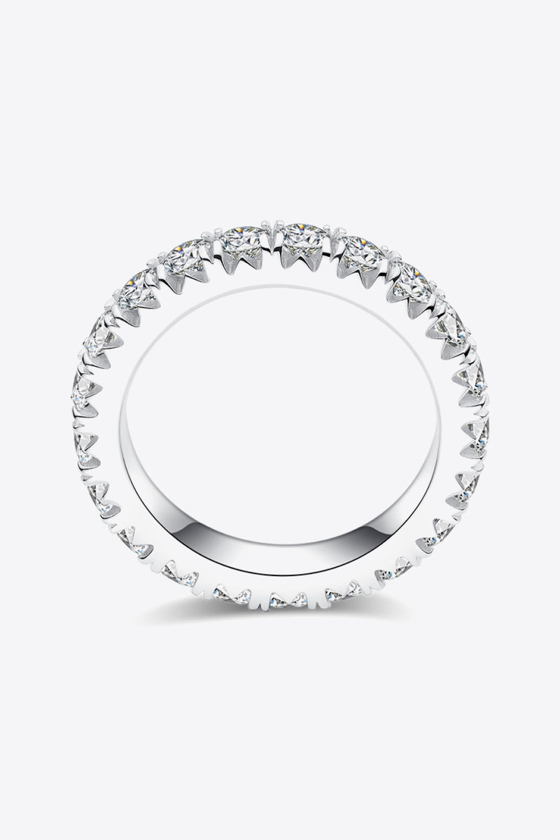 Moissanite Silver Eternity Ring