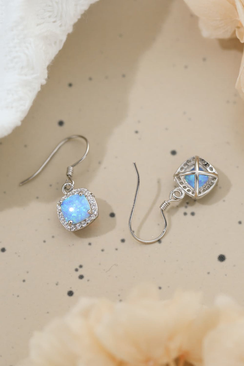 Opal Square Drop Earrings