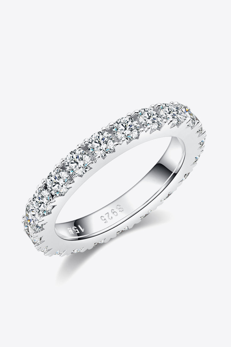 Moissanite Silver Eternity Ring