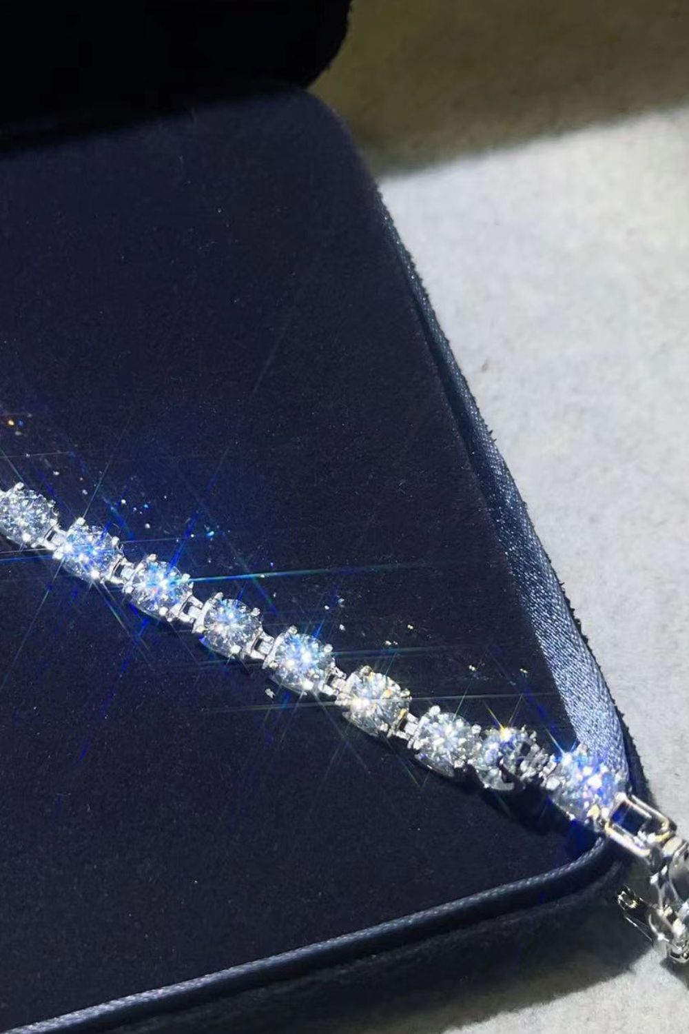 Moissanite Platinum Bracelet