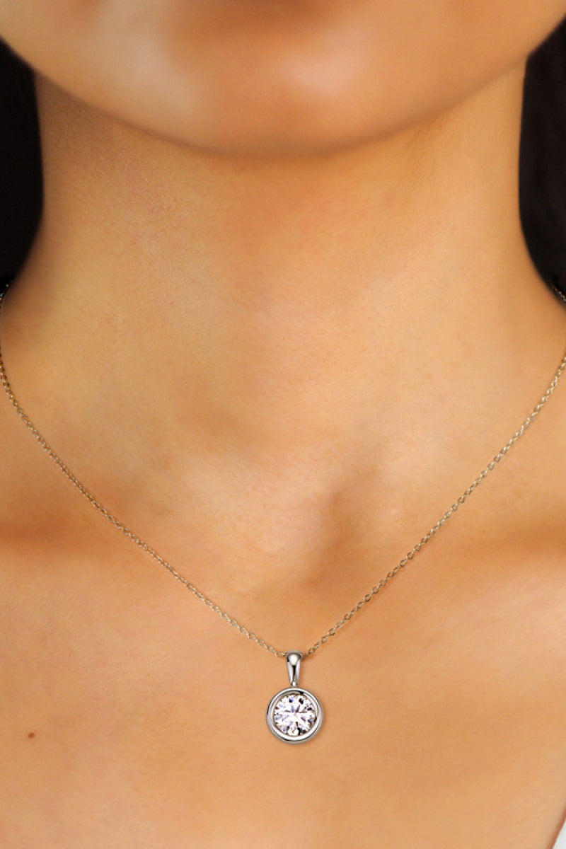 Moissanite Silver Necklace