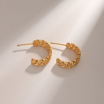 Gold-Plated C-Hoop Earrings