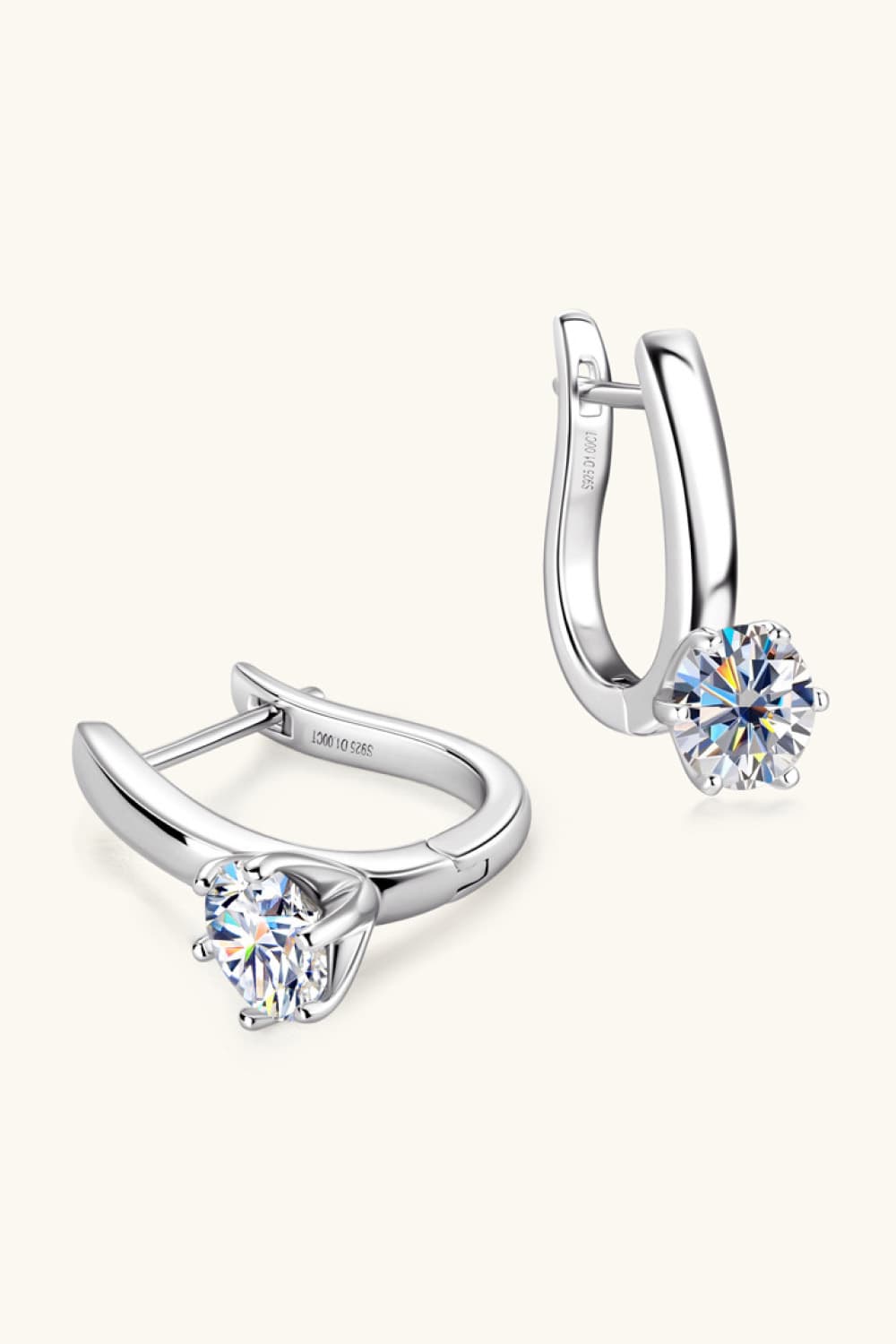 Moissanite Silver Earrings