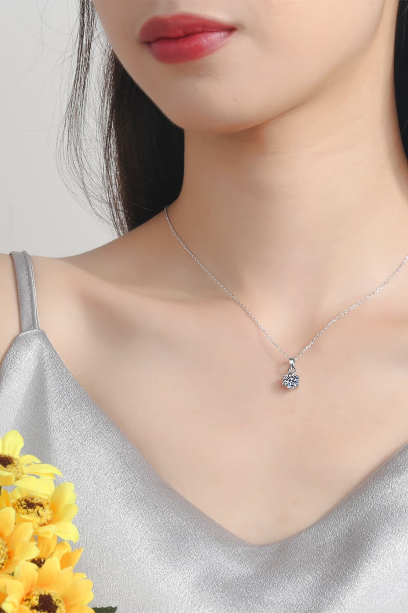 Moissanite Silver Necklace