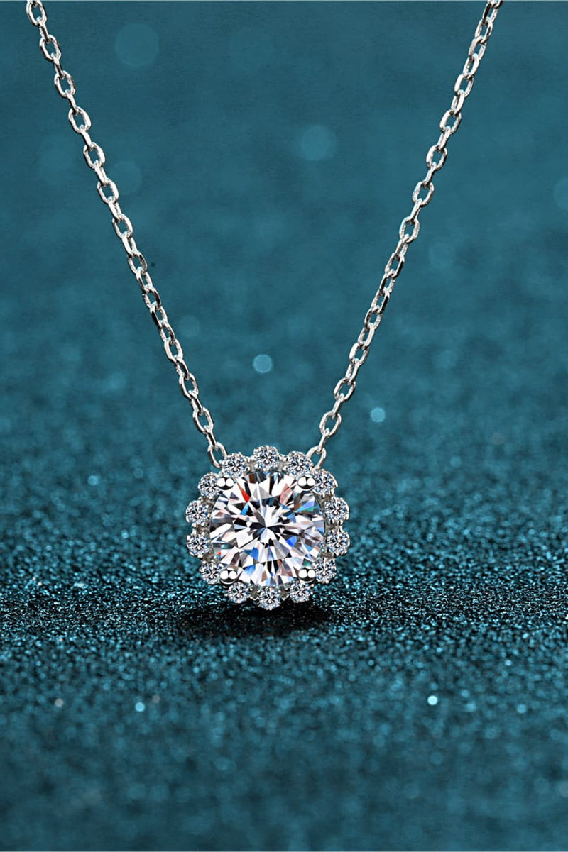 Moissanite Silver Necklace