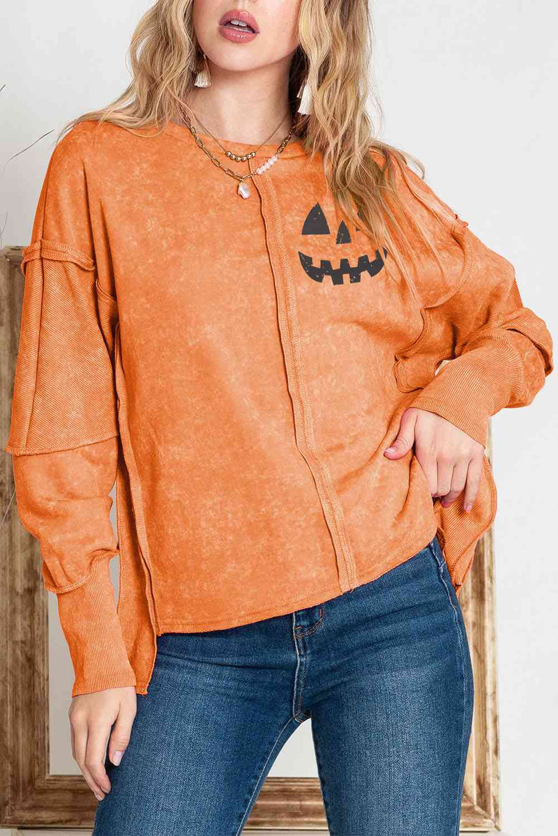 Round Neck Long Sleeve Jack-O&