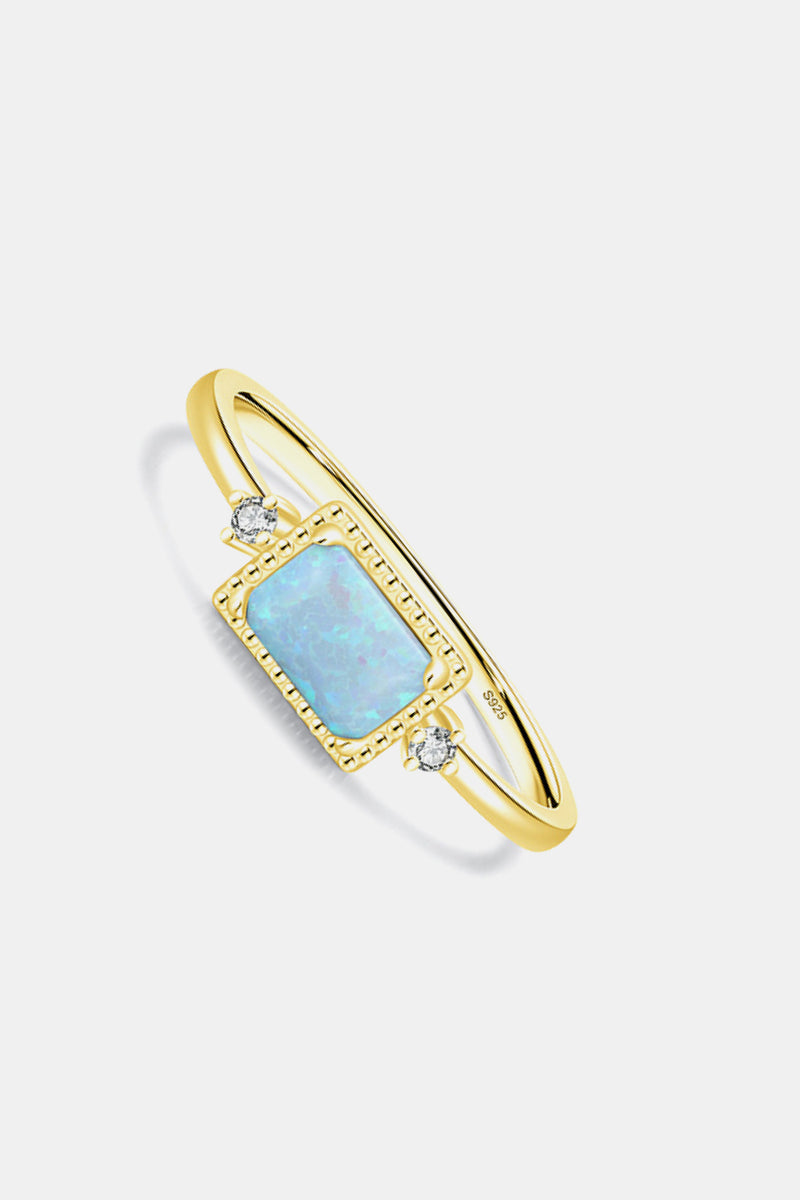 925 Sterling Silver Opal Ring