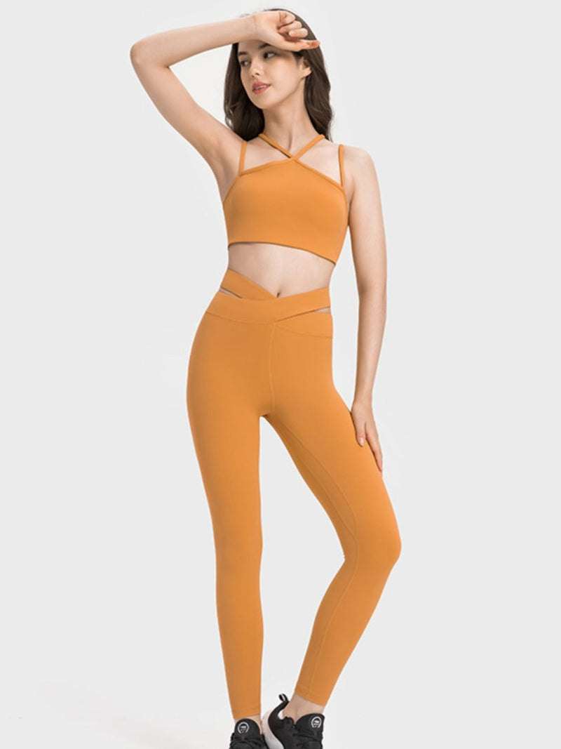 Double-Strap Cropped Sports Cami