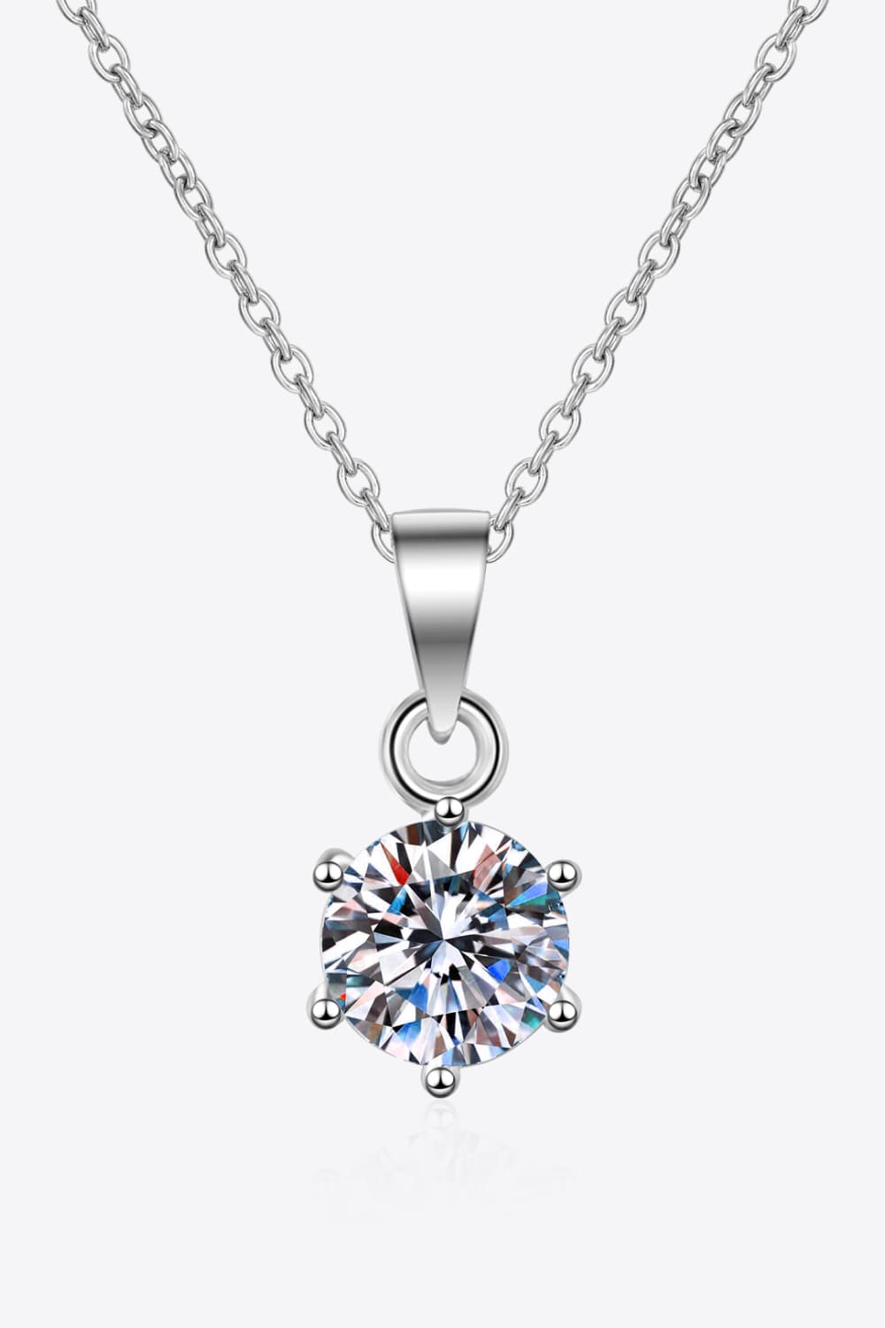 Moissanite Silver Necklace