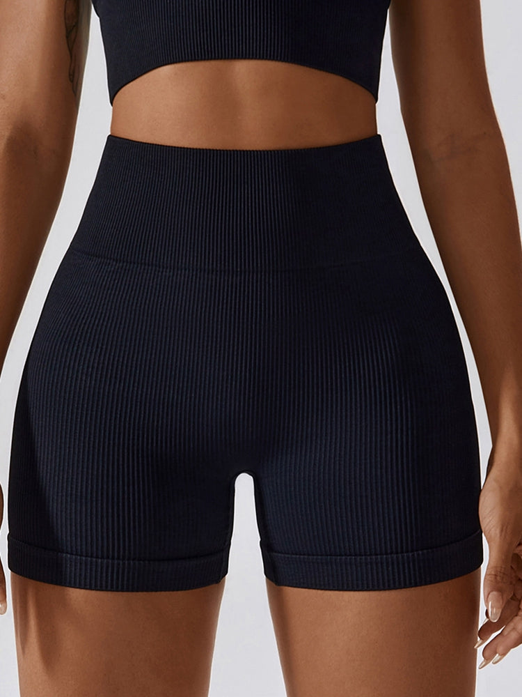 Wide Waistband Slim Fit Sports Shorts