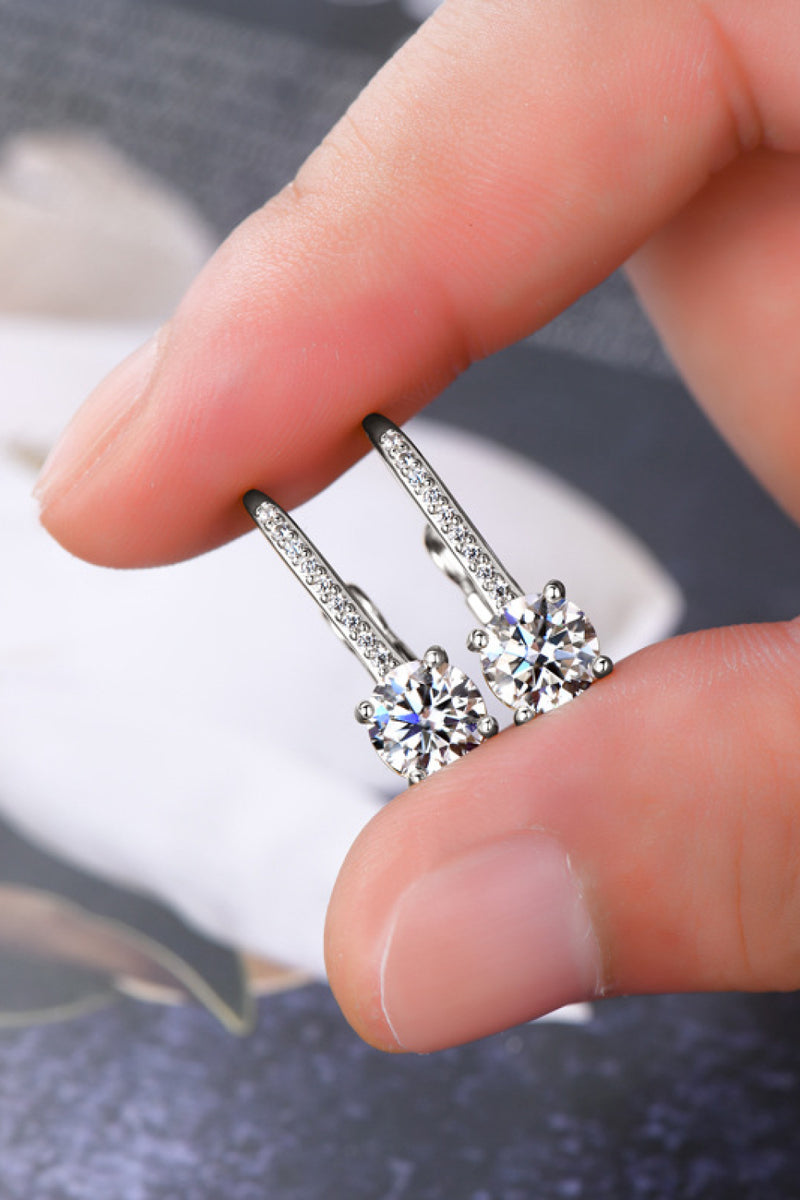 Moissanite Sterling Silver Earrings