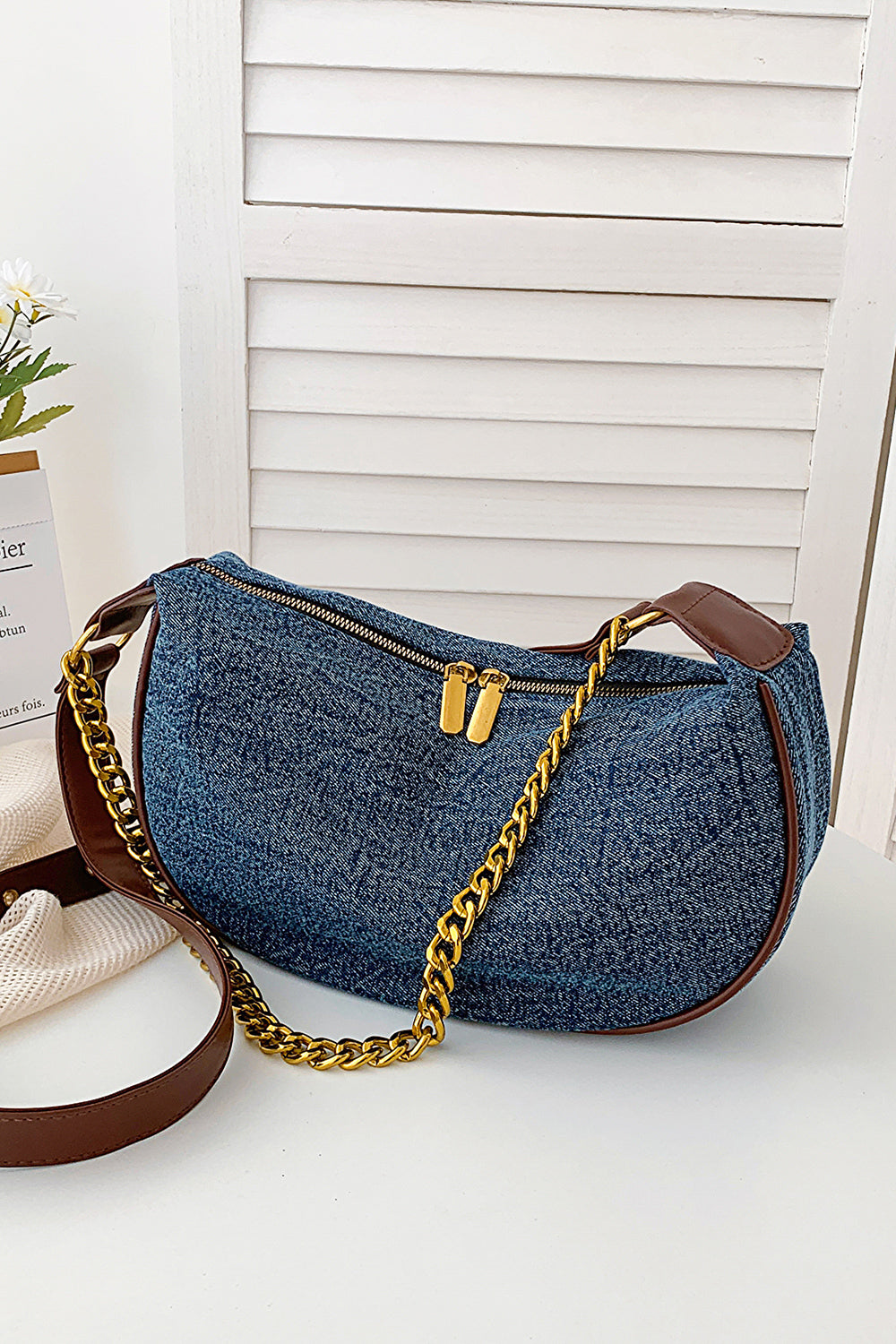 Denim Crossbody Bag