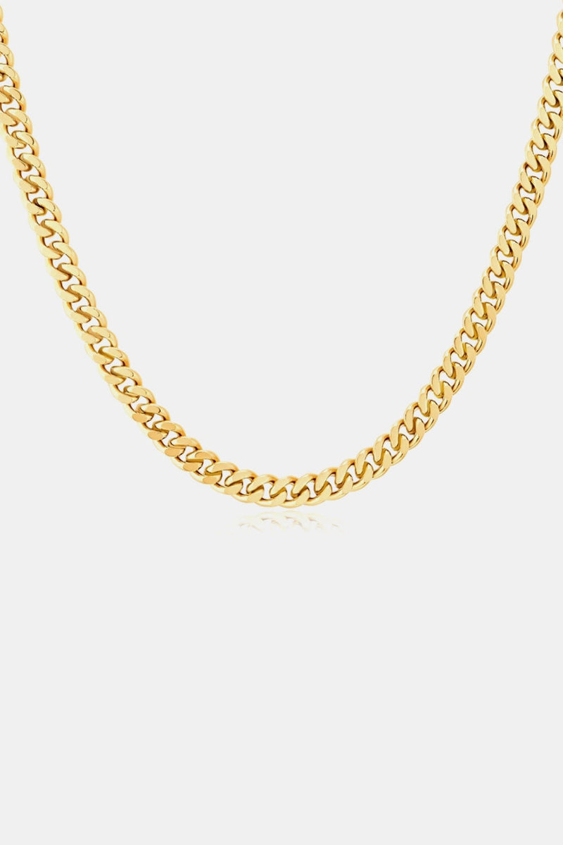 Gold Plated Curb Chain Necklace