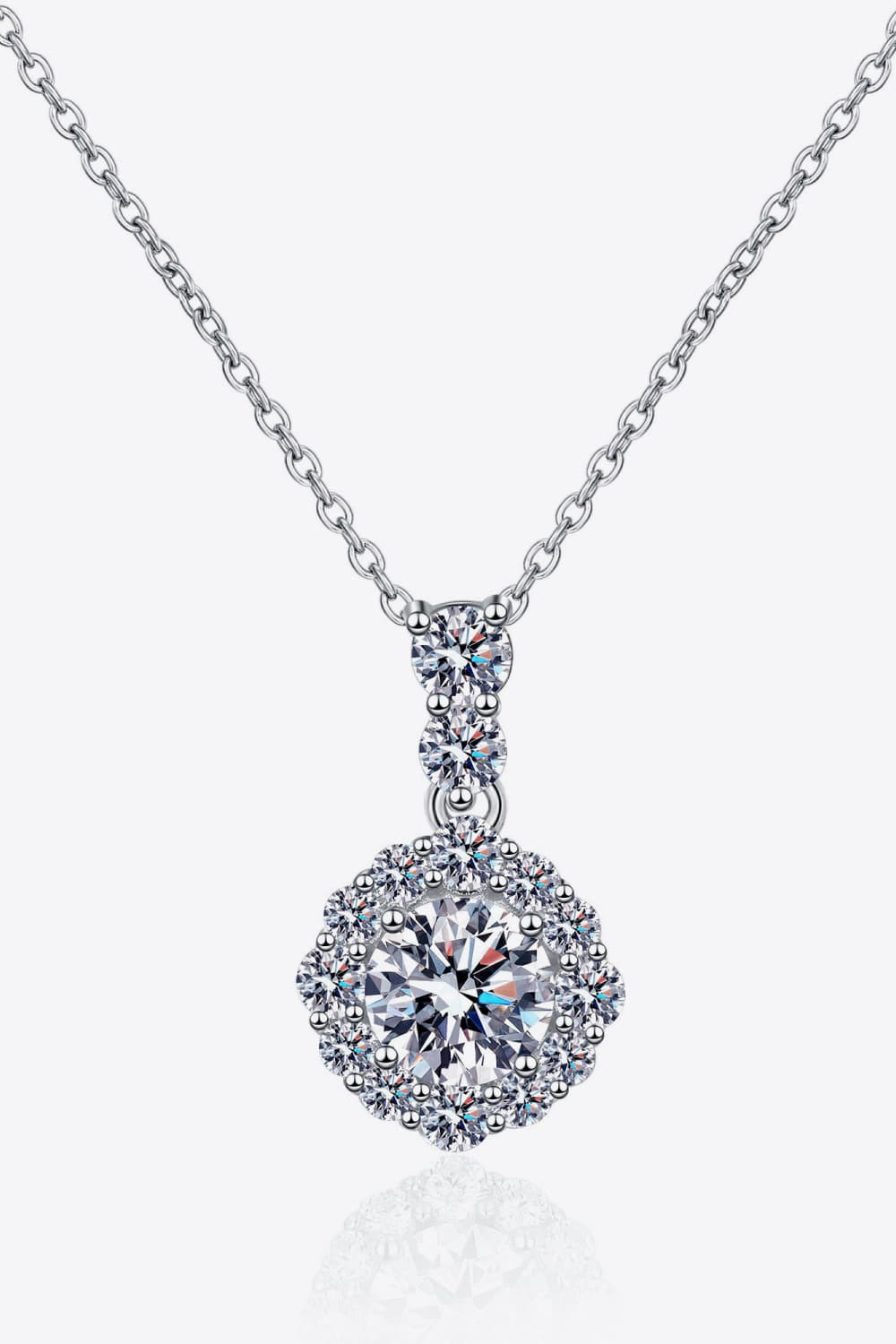 Moissanite Silver Necklace