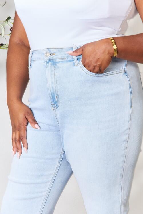 BAYEAS Full Size High Waist Straight Jeans