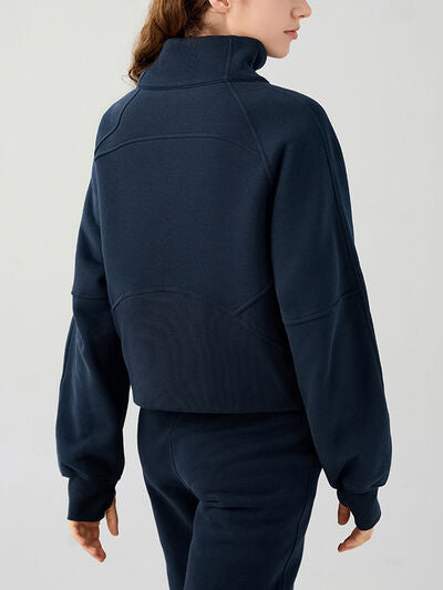 Half Zip Pocketed Active Sweatshirt